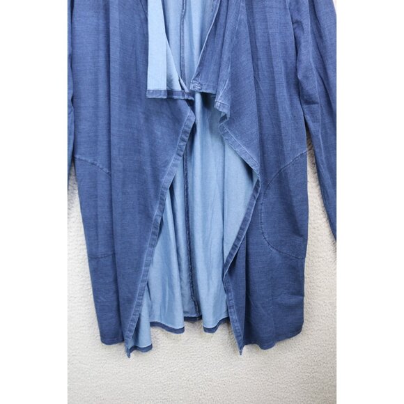 Pure Jill Indigo Long Sleeve Open Front Cardigan-XS-Pockets-Classic-BOHO - Picture 2 of 16
